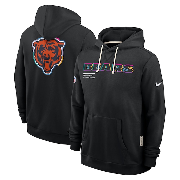 Chicago Bears Nike Tall 2025 NFL Crucial Catch Sideline Standard Issue Dri-FIT Hoodie - Black