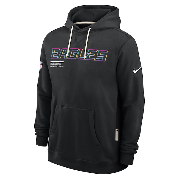 Philadelphia Eagles Nike 2025 NFL Crucial Catch Sideline Standard Issue Dri-FIT Hoodie - Black