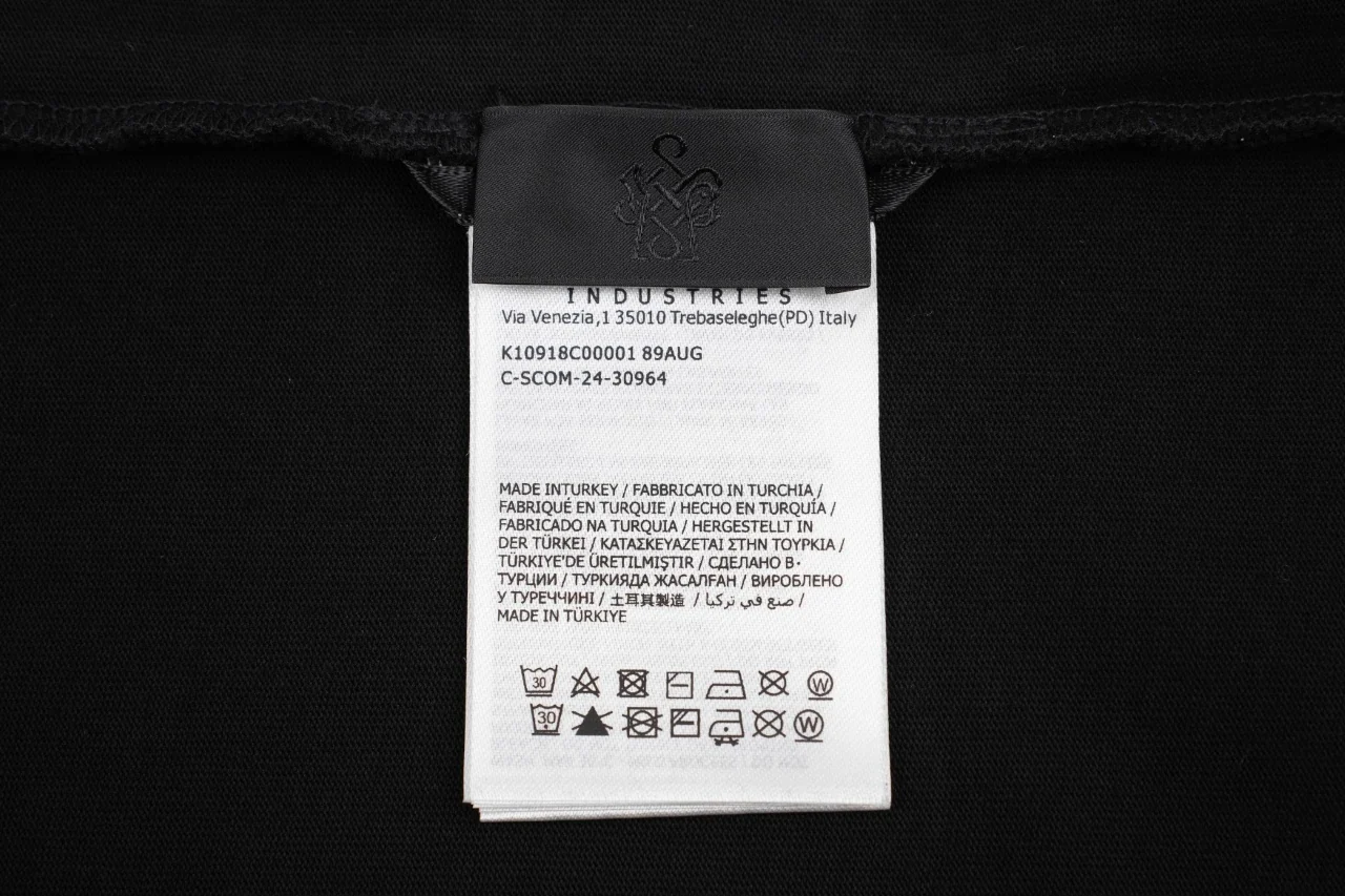 Moncler Black Script Logo Crewneck T-Shirt product photo from LabelPicks