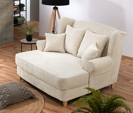 XXL-Ohrensessel »Harvard« in Cordstoff,, beige