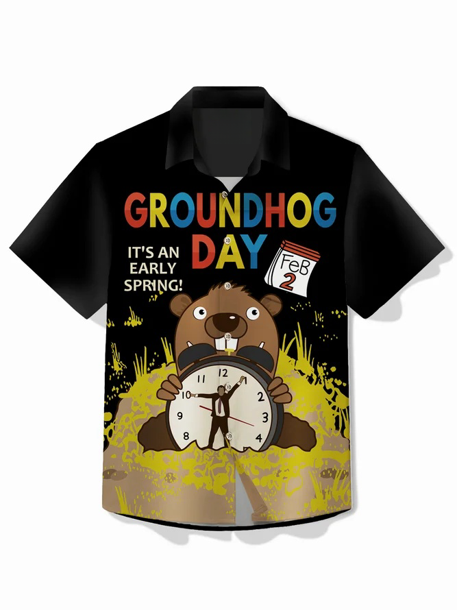 Groundhog Day Holiday Hawaiian Shirt