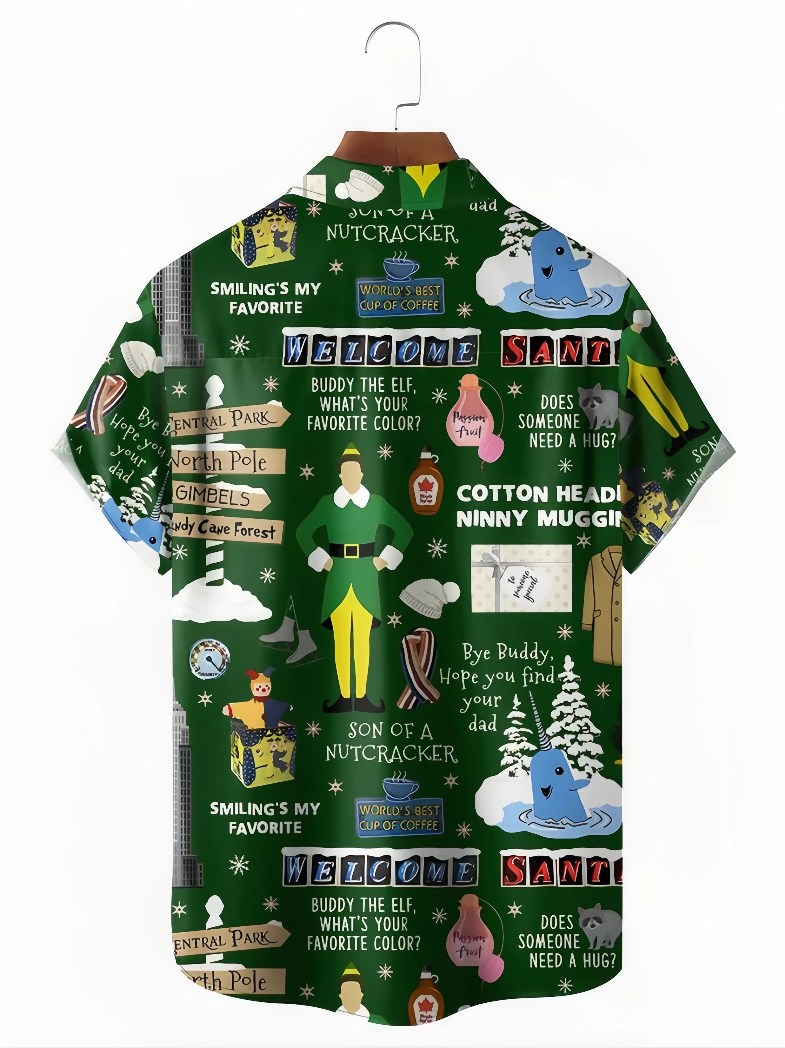 Christmas Griswold Chest Pocket Short Sleeve Casual Shirt