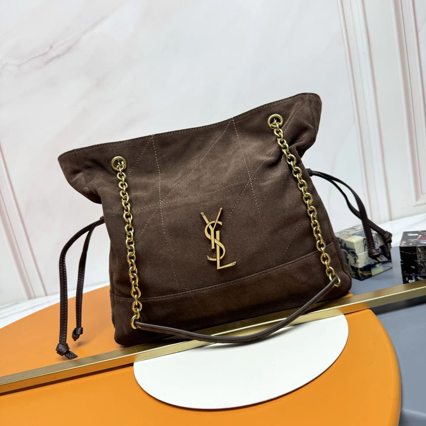 Saint Laurent Jamie Brown Lambskin Bucket Bag product photo from LabelPicks