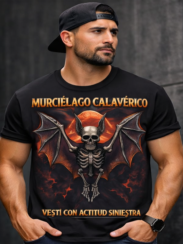 Remera Murciélago Calavérico – Impacto Gótico