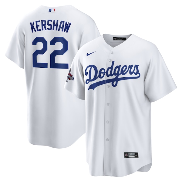 Clayton Kershaw Los Angeles Dodgers Nike 2024 World Series Champions Home Replica Player Jersey - White