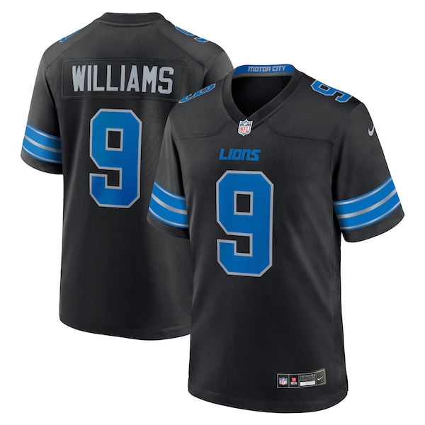 Jameson Williams Detroit Lions Nike 2nd Alternate Game Jersey - Black/Blue