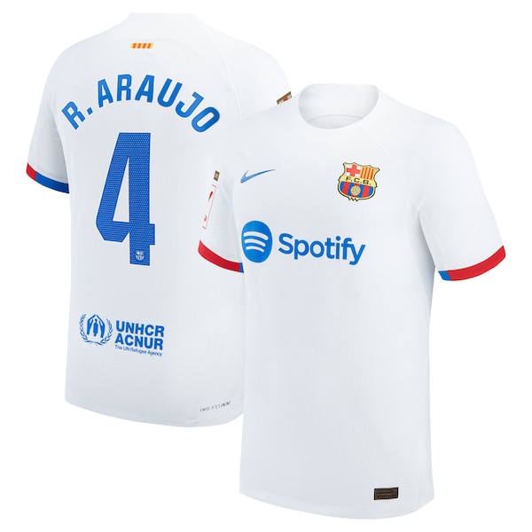 Ronald Araujo Barcelona Nike 2023/24 Away Authentic Jersey - White/Aqua/Royal