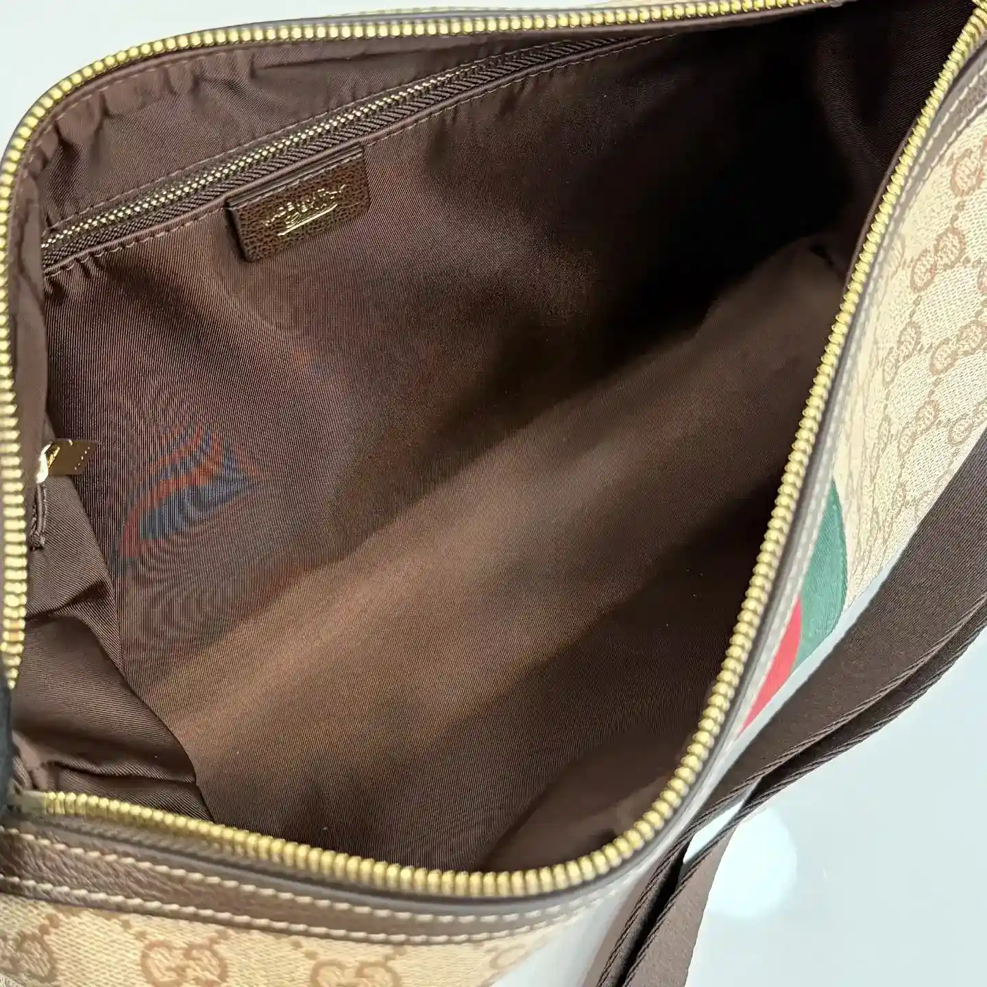 Gucci Beige Generation Canvas and Leather Crossbody Bag product photo from LabelPicks