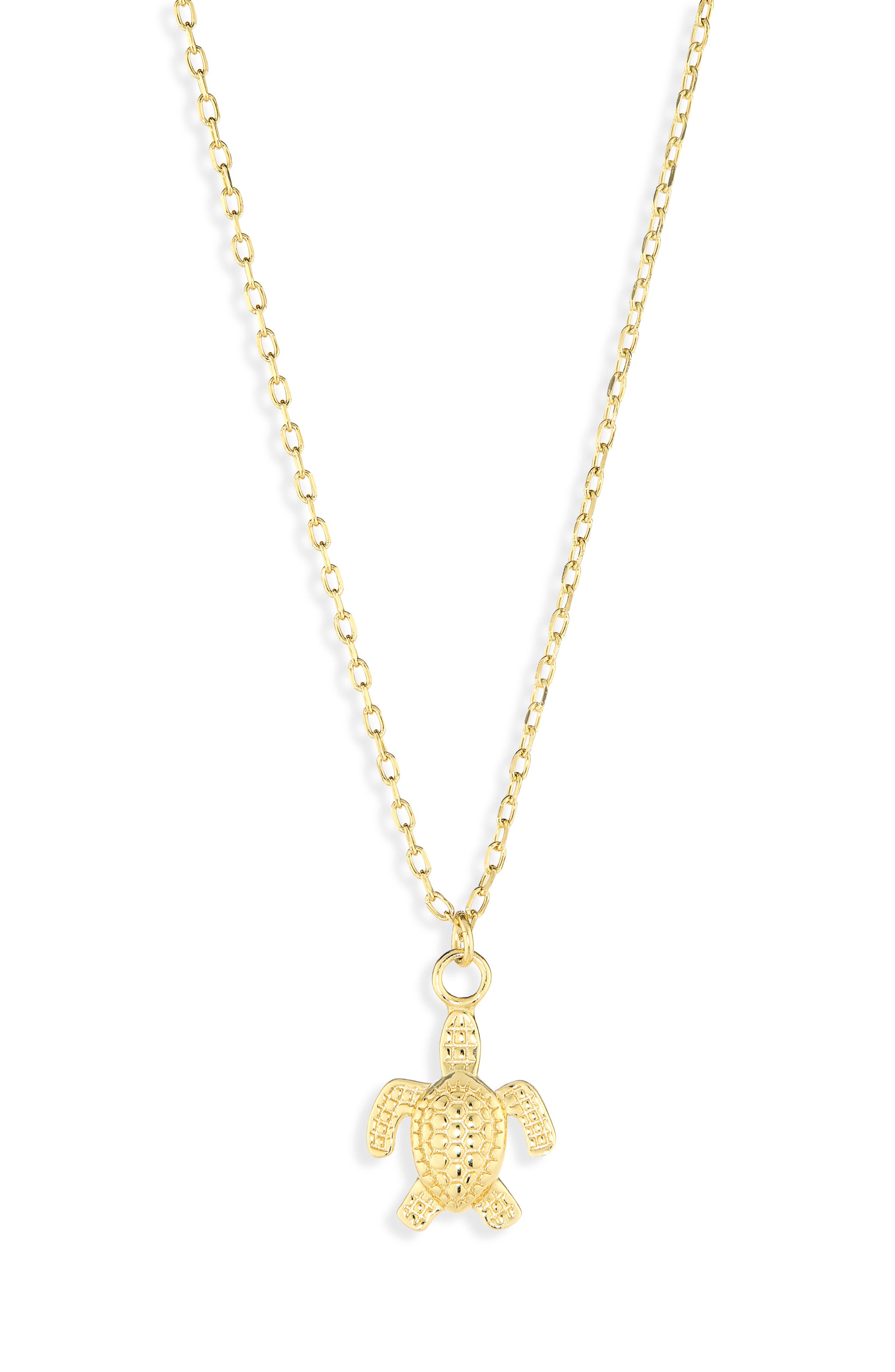 ARGENTO VIVO Turtle Charm Necklace