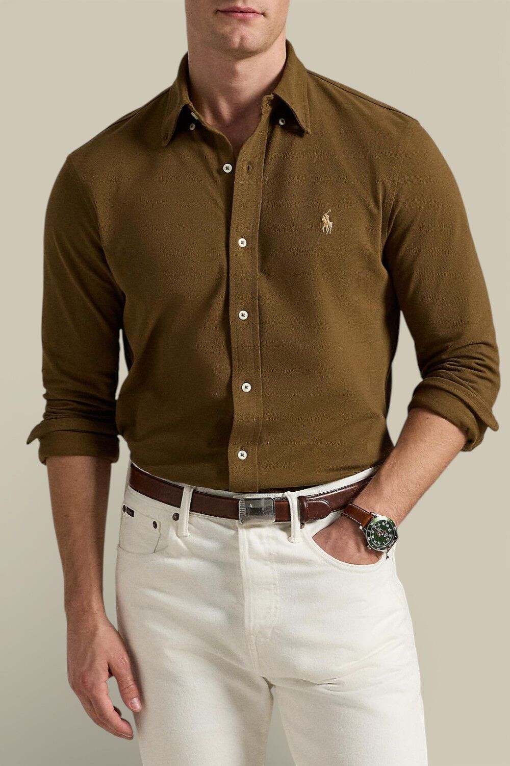 POLO RALPH LAUREN חולצה מכופתרת ארוכה
