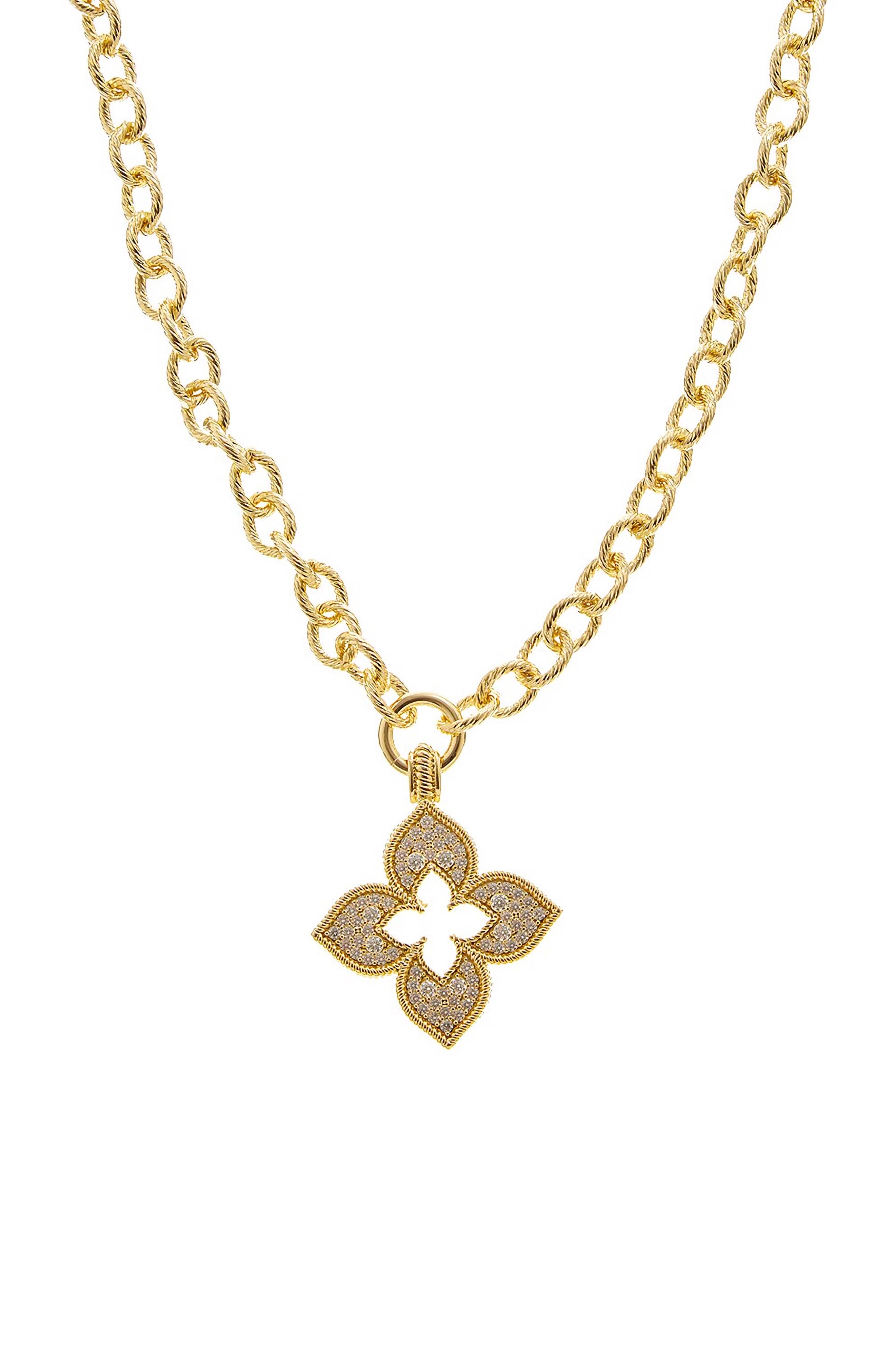 Juvell Open Clover Pendant Necklace