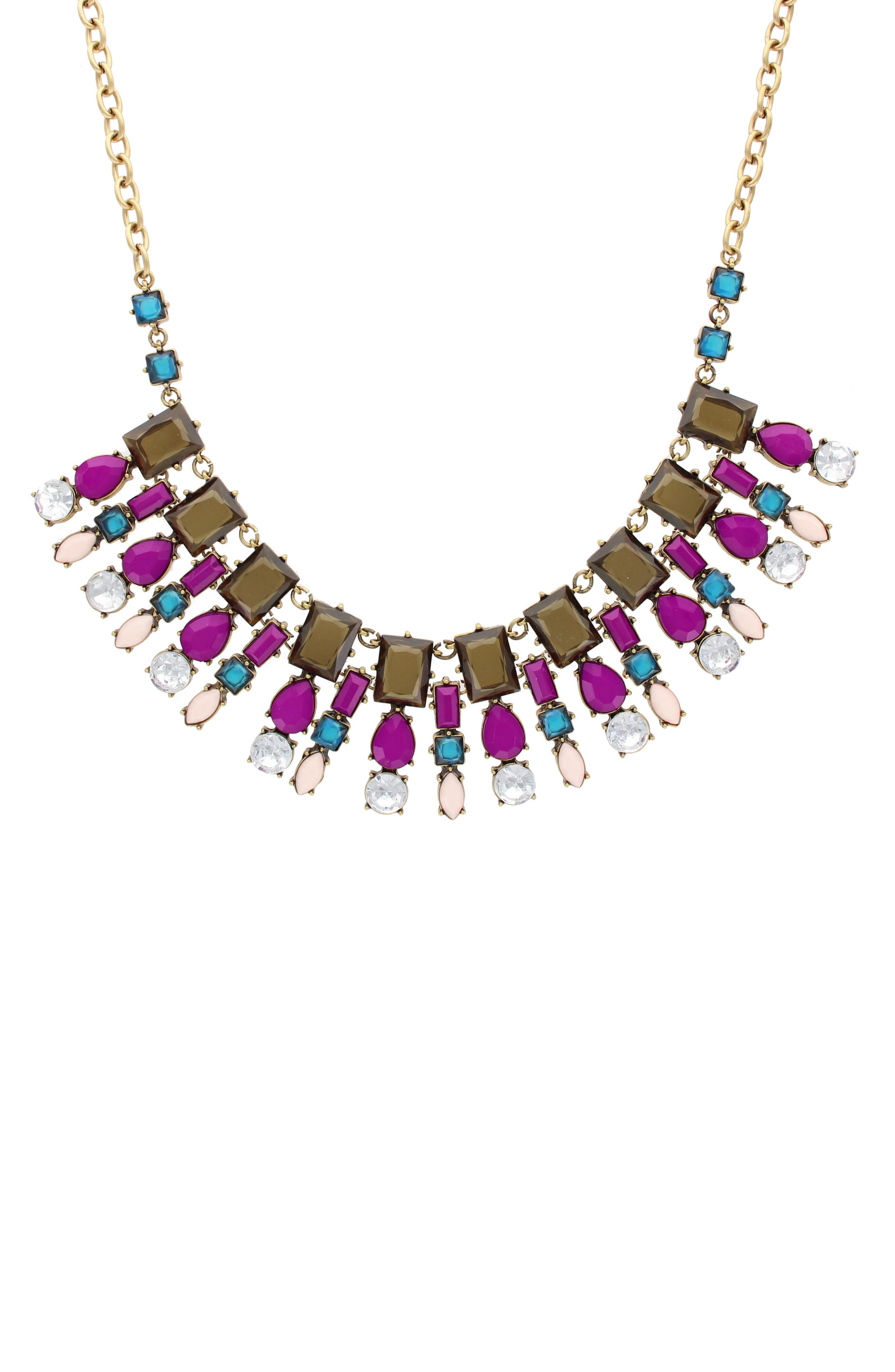 OLIVIA WELLES Azia Fan Crystal Necklace