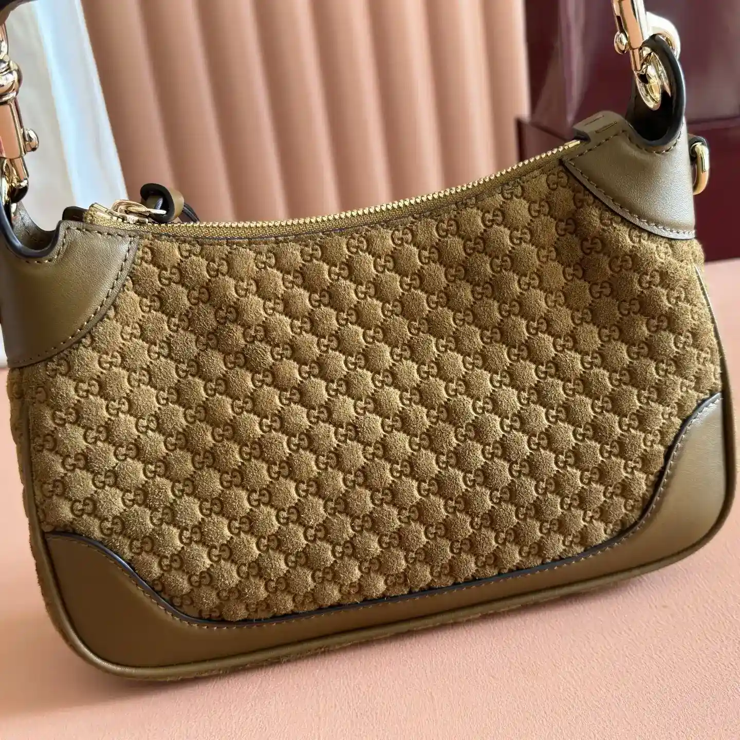 Gucci Brown Suede Leather Shoulder Bag product photo from LabelPicks