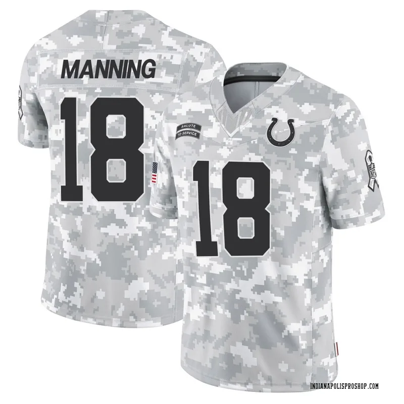 Peyton Manning Indianapolis Colts Nike 2024 Salute to Service Limited Jersey - Arctic Camo