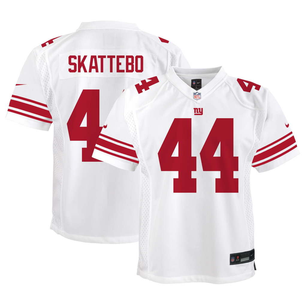 Youth Cam Skattebo New York Giants Nike Team Game Player Jersey - White