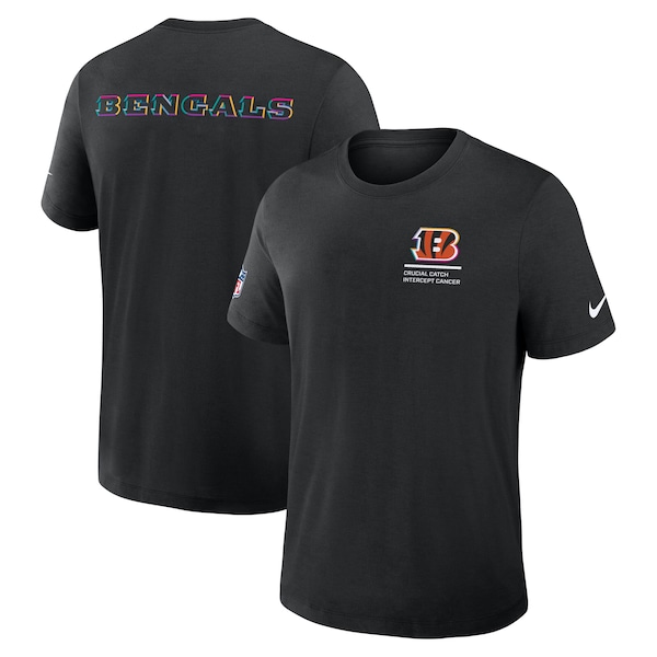 Cincinnati Bengals Nike 2025 NFL Crucial Catch Tri-Blend Dri-FIT T-Shirt - Black