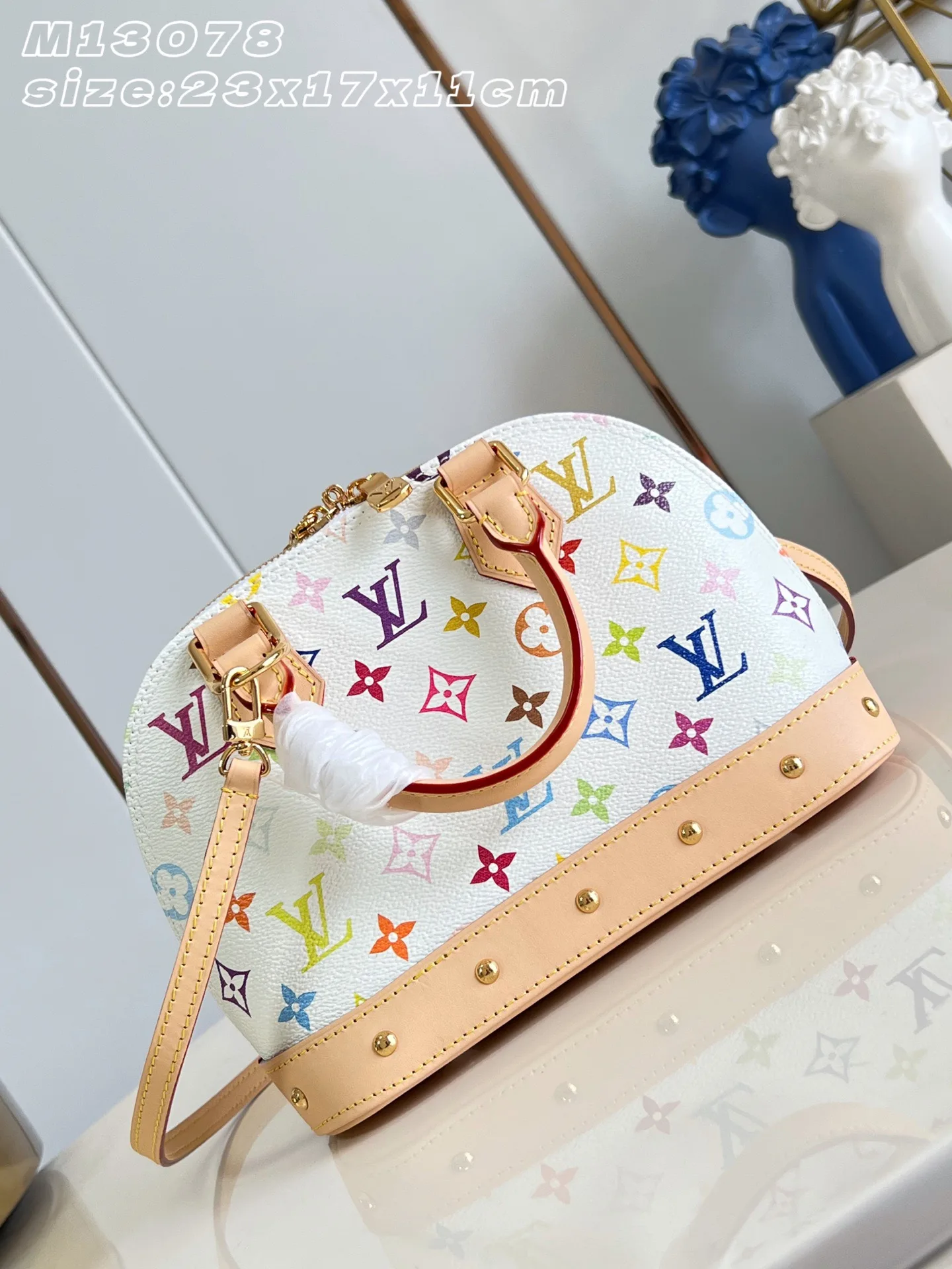 Louis Vuitton Alma Red Monogram Canvas Top Handle Bag product photo from LabelPicks