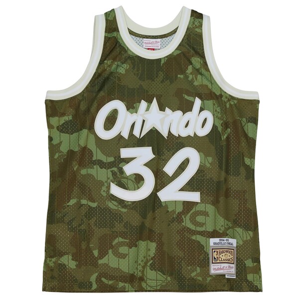 Shaquille O'Neal Orlando Magic Hardwood Classics 1994/95 Ghost Green Swingman Jersey - Camo