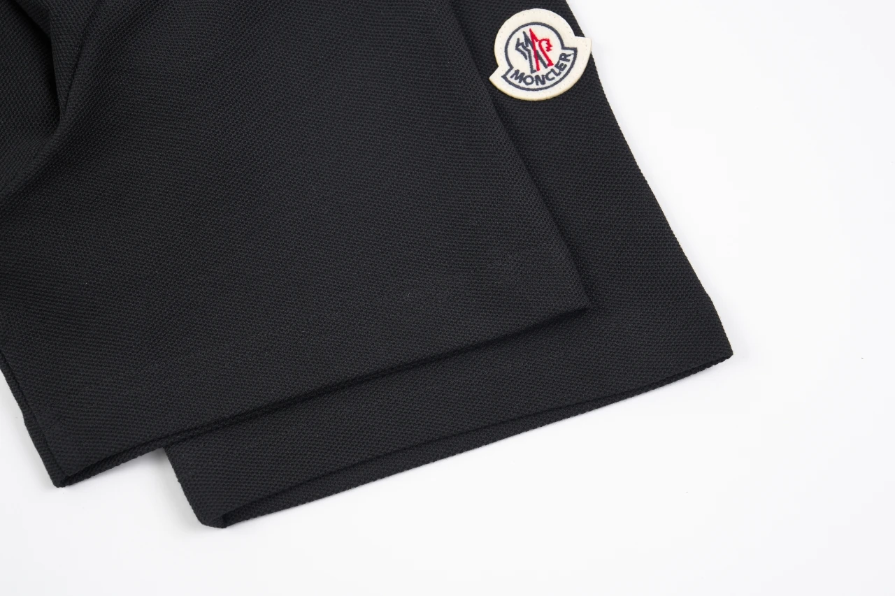 Moncler Black Contrast-Collar Snap Polo Shirt product photo from LabelPicks