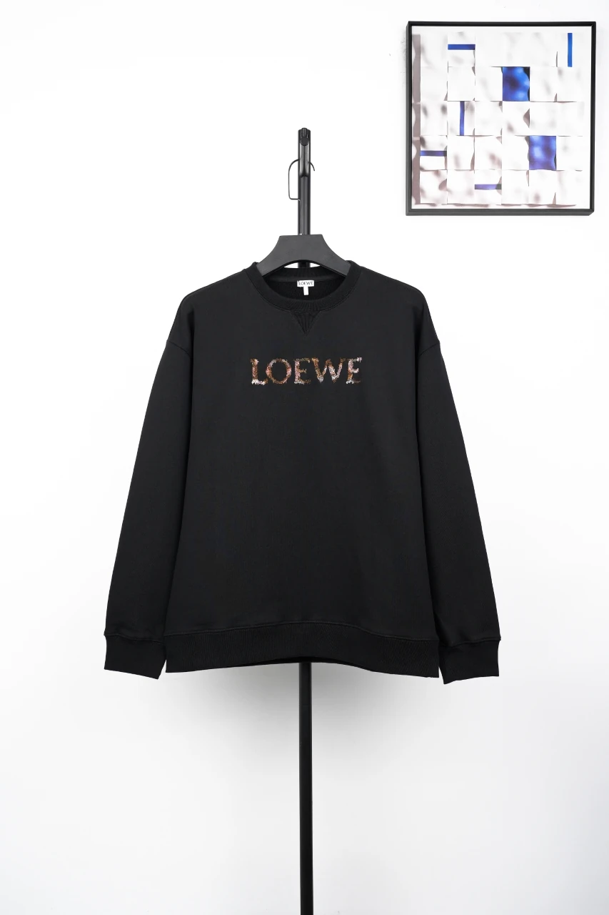 LOEWE Black Gradient Logo Embroidered Crewneck Sweatshirt product photo from LabelPicks