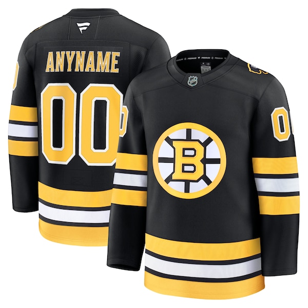 Boston Bruins  Home Premium Custom Jersey - Black/White