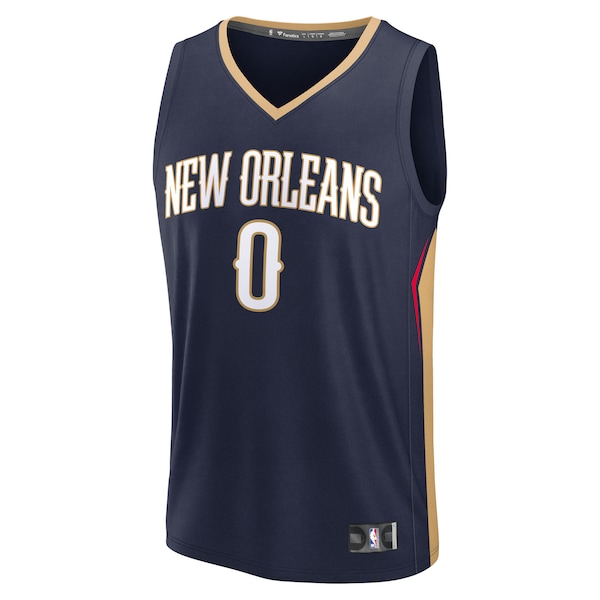 Jeremiah Fears New Orleans Pelicans  2025 NBA Draft First Round Pick Fast Break Replica Jersey - Icon Edition - Navy