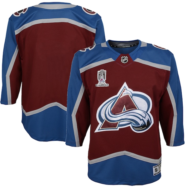 Colorado Avalanche Youth Home 2022 Stanley Cup Champions Premier Jersey - Burgundy