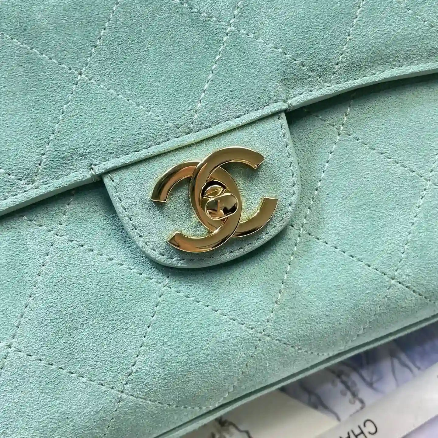 Chanel Classic Flap Green Grained Leather Shoulder Bag product photo from LabelPicks