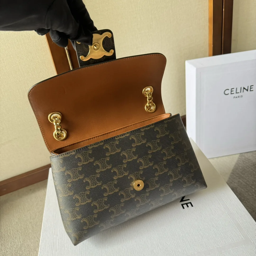 Celine Triomphe Grained Leather Crossbody Bag product photo from LabelPicks