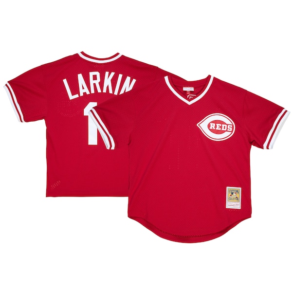 Barry Larkin Cincinnati Reds Youth Cooperstown Collection Mesh Batting Practice Jersey - Red
