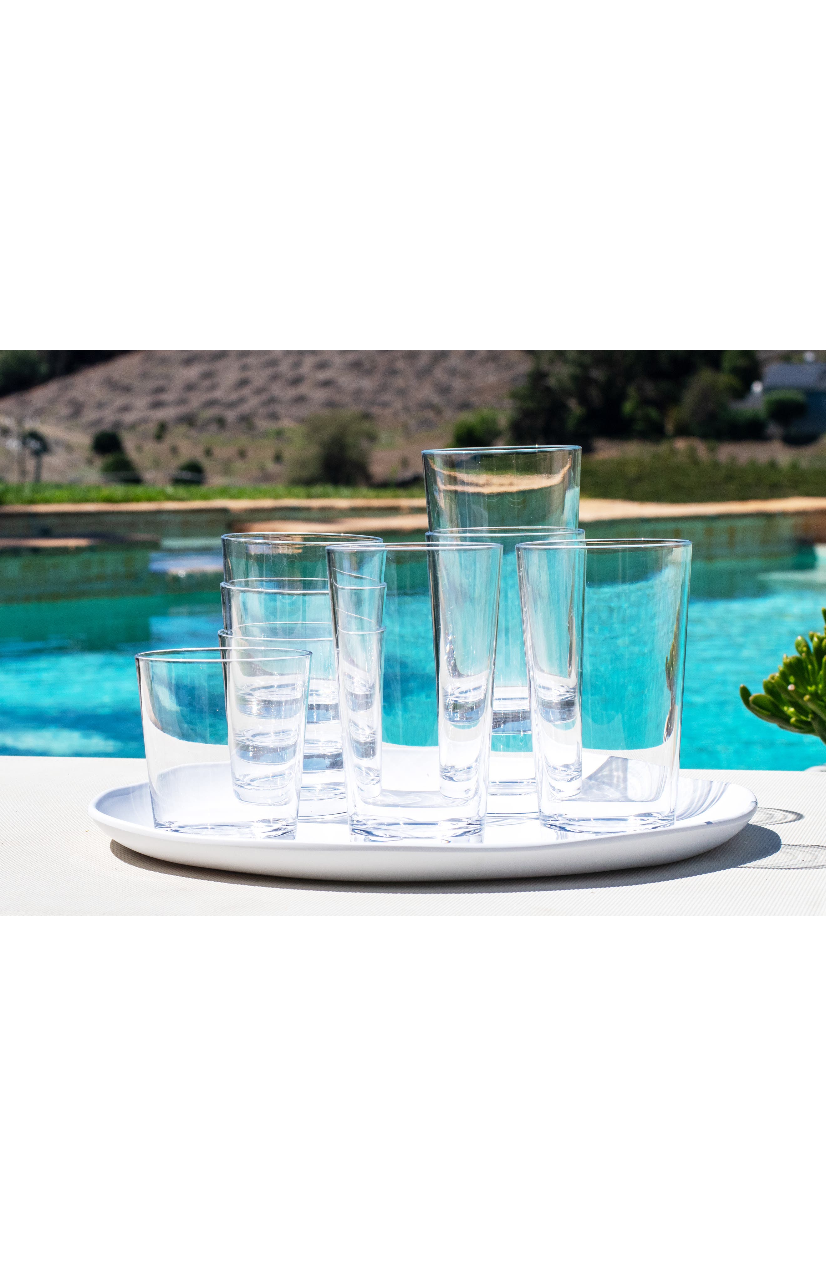 TarHong Simple Clear Set of 8 Glasses