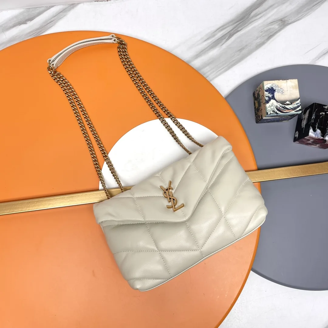 Saint Laurent Loulou White Quilted Leather Shoulder Bag product photo from LabelPicks