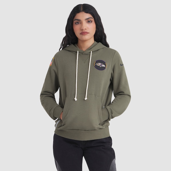 Baltimore Ravens Nike Women's 2025 Salute to Service Sideline Standard Issue Dri-FIT Hoodie - Olive