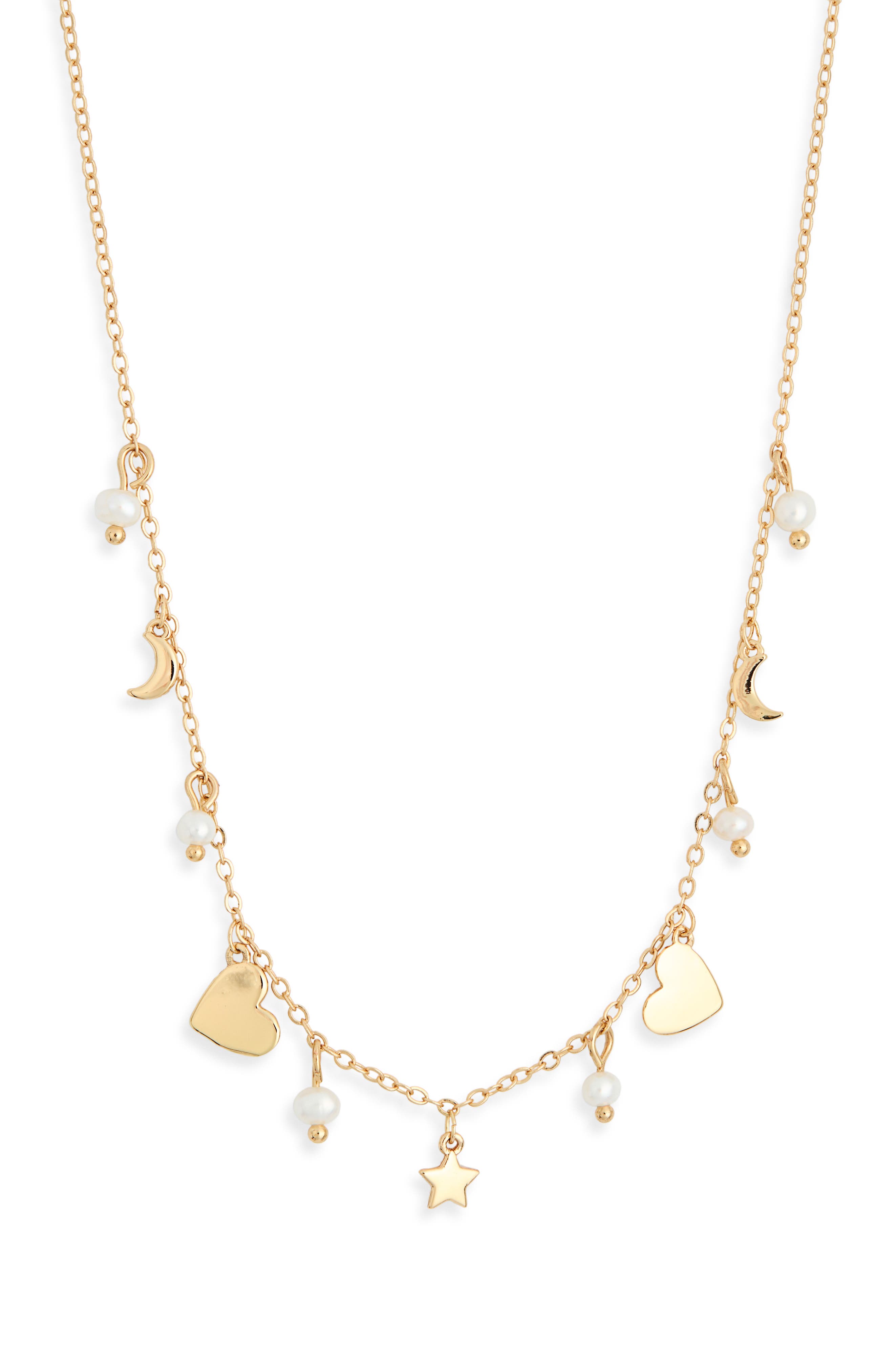 Leith Cubic Zirconia Star & Heart Necklace