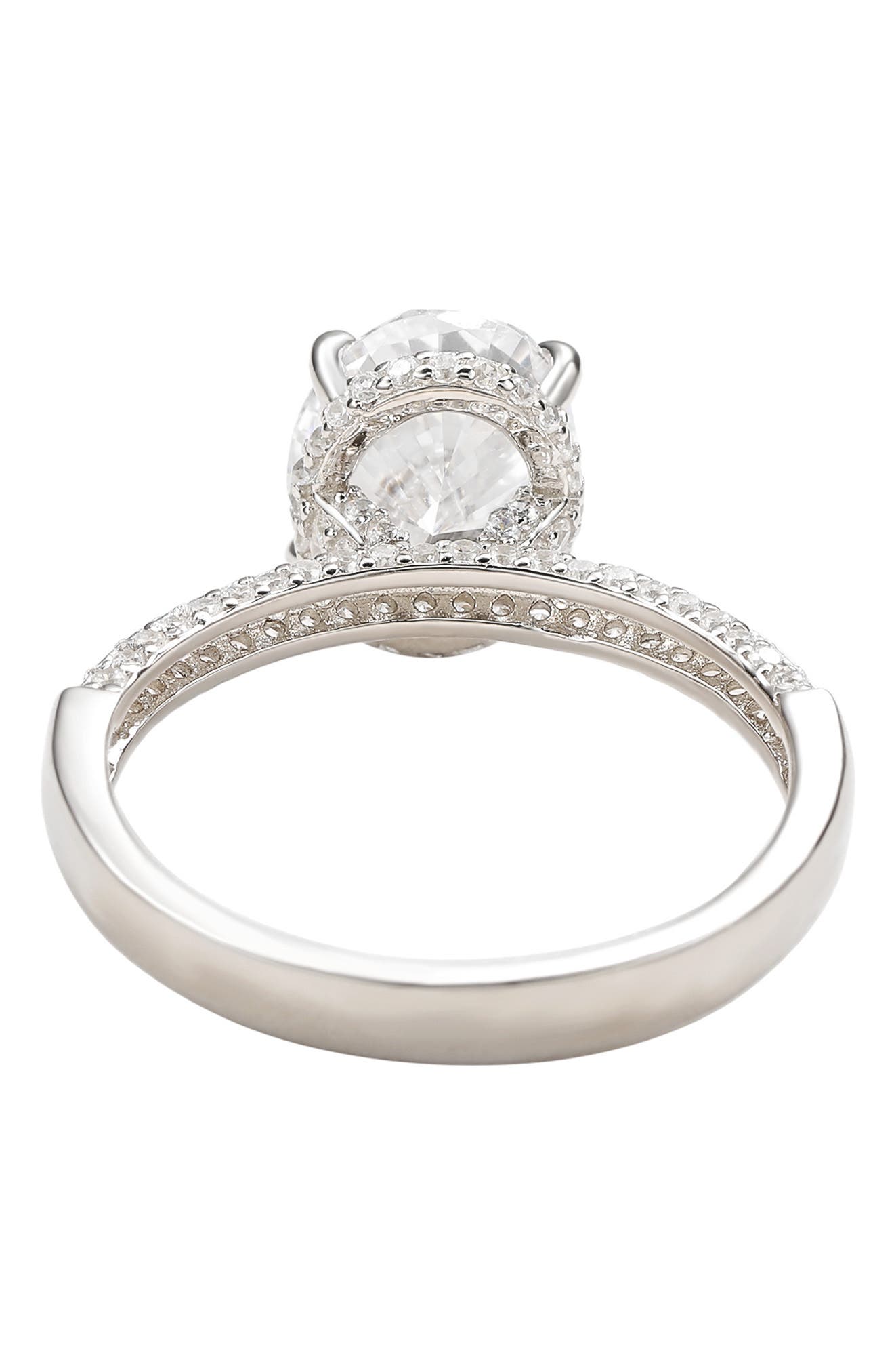 SUZY LEVIAN Sterling Silver Cubic Zirconia Oval Ring