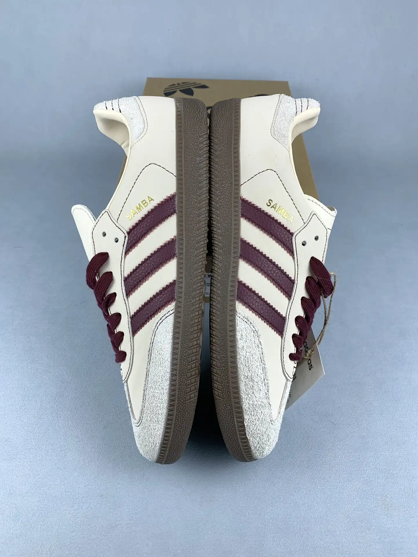 adidas Samba OG Beige Burgundy Shoes product photo from LabelPicks