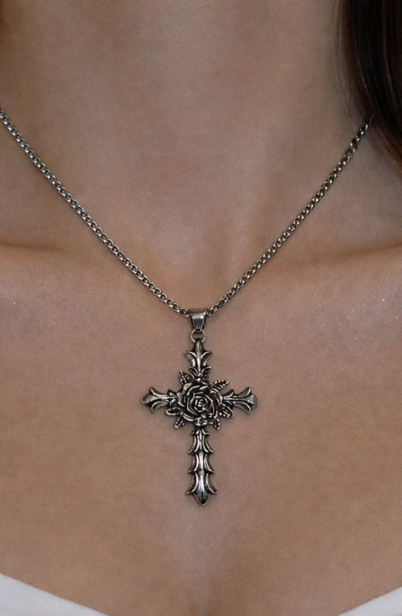 REBL Cross Pendant Necklace