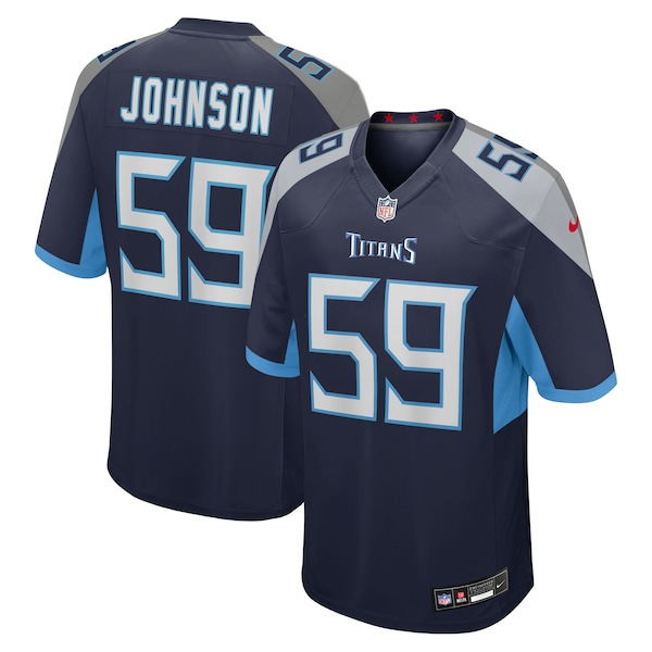 Kyron Johnson Tennessee Titans Nike Team Game Jersey -  Navy