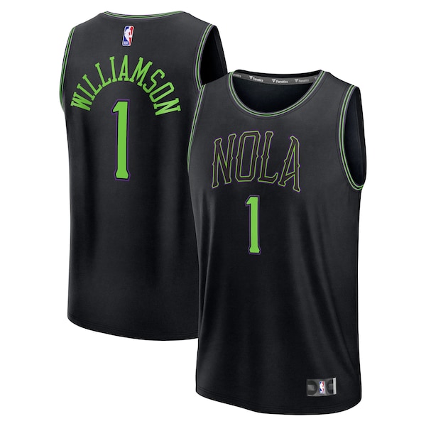 Zion Williamson New Orleans Pelicans  2025/26 City Edition Fast Break Jersey - Black