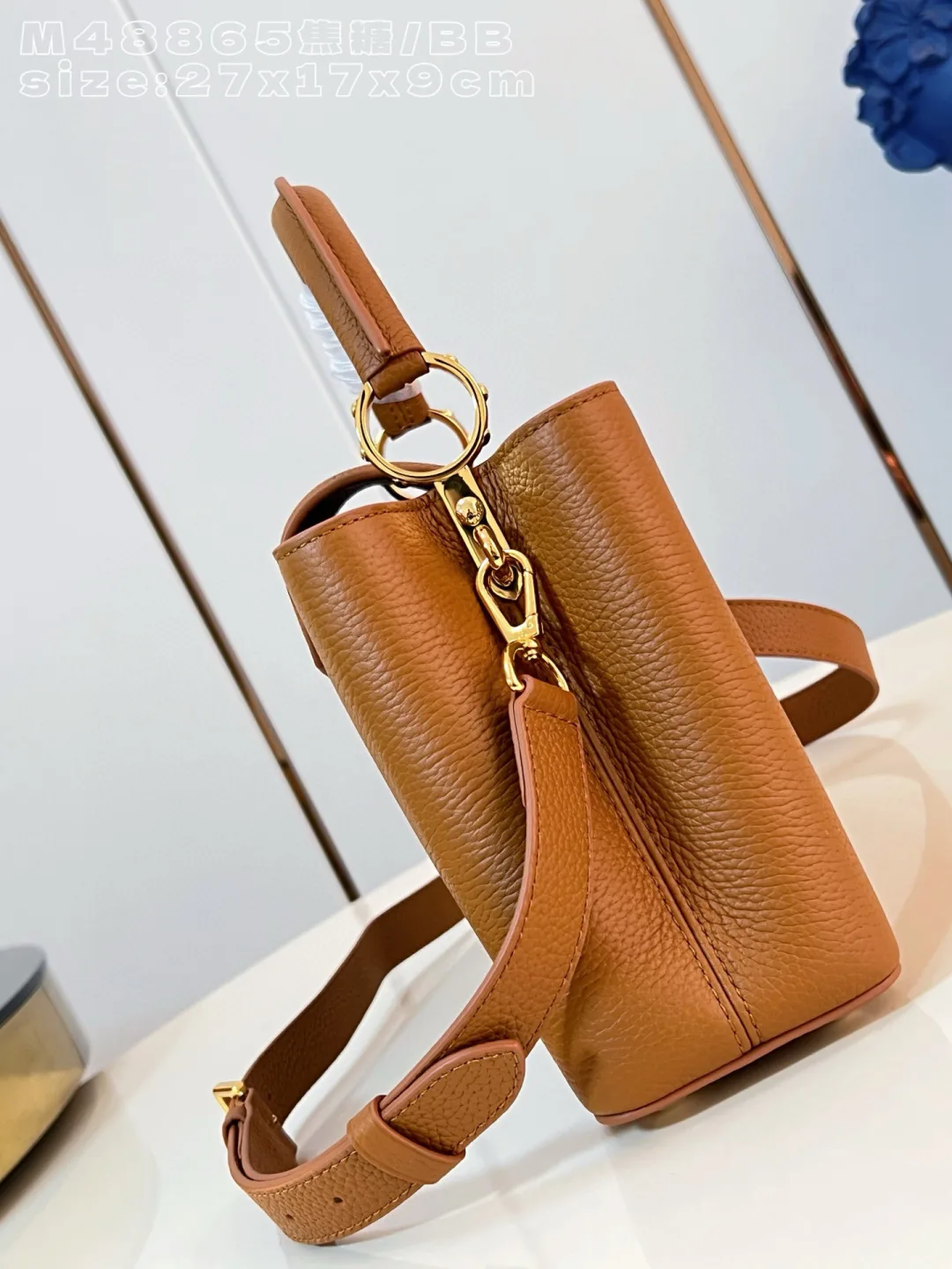 Louis Vuitton Brown Capucines Grained Leather Crossbody Bag product photo from LabelPicks