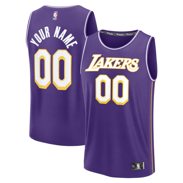 Los Angeles Lakers  Fastbreak Custom Jersey - Statement Edition - Purple/White/Gold