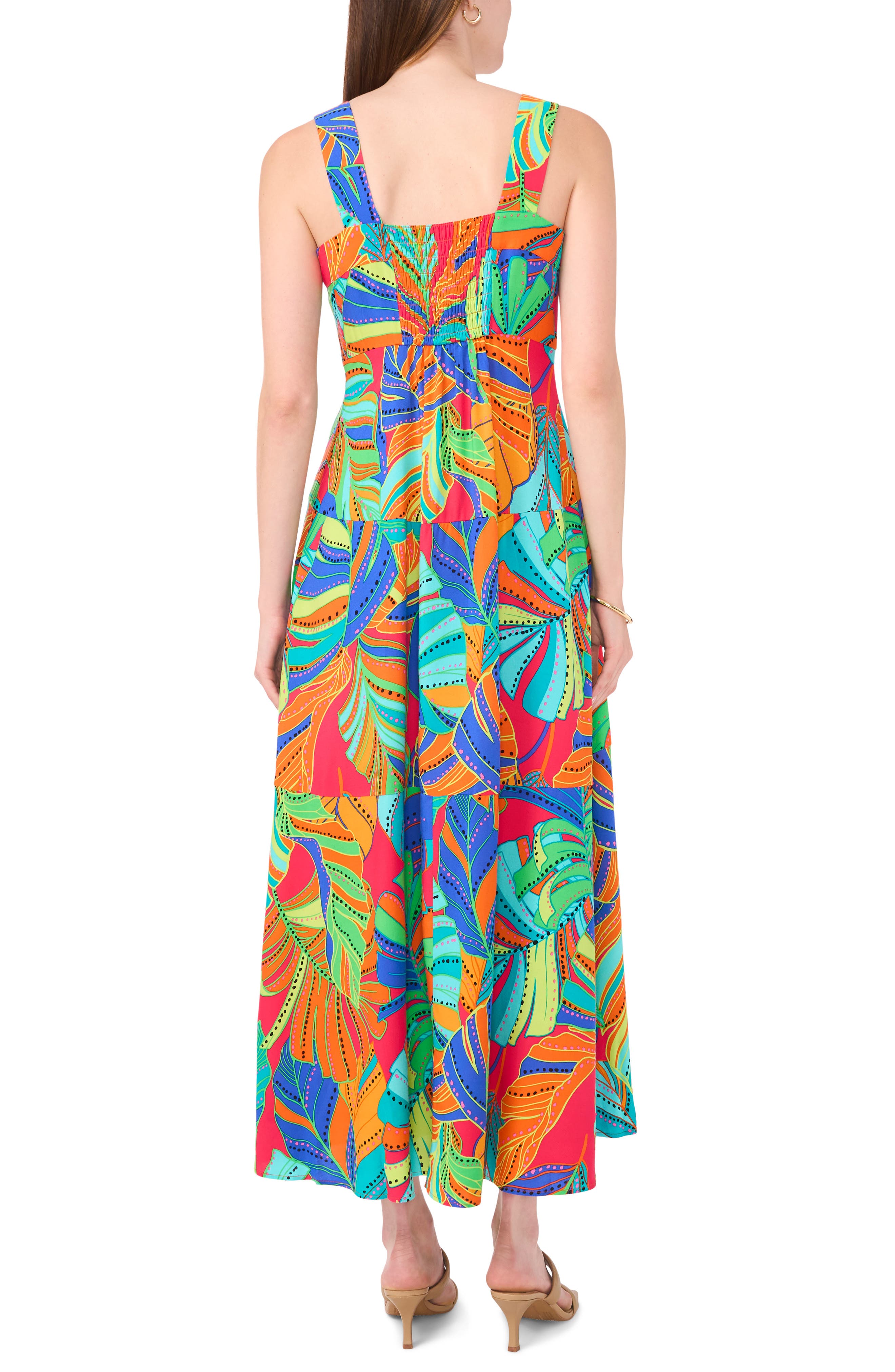 Halogen® Thick Strap Empire Waist Maxi Dress