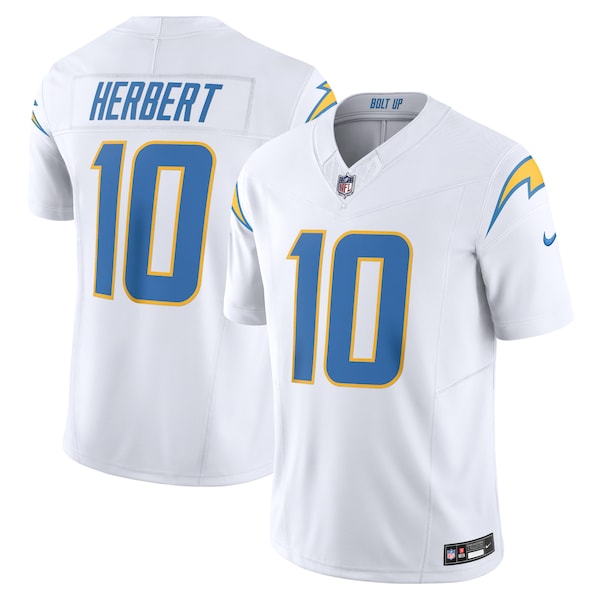 Justin Herbert Los Angeles Chargers Nike Vapor F.U.S.E. Limited Jersey - White/Navy/Powder Blue/Royal