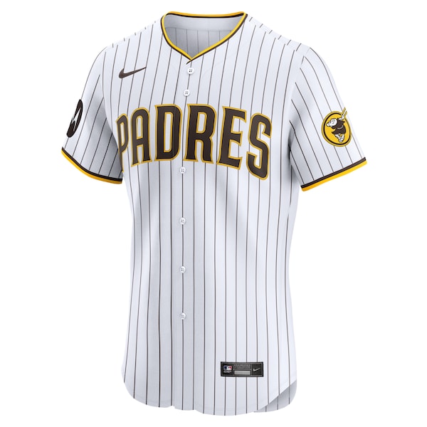 San Diego Padres Nike Home Elite Custom Patch Jersey - White