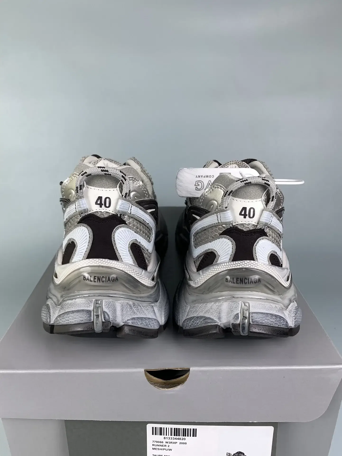 Balenciaga Runner Sneaker in Black/Silver product photo from LabelPicks