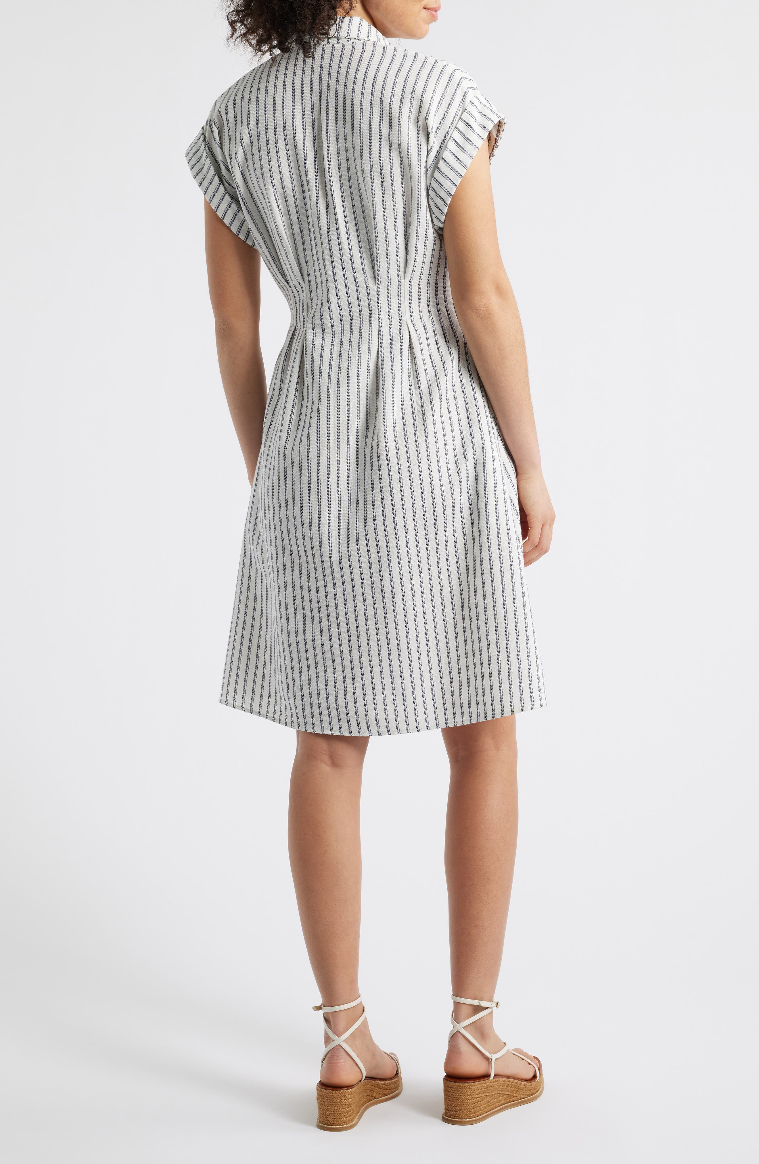 Julia Jordan Ticking Stripe Shirtdress