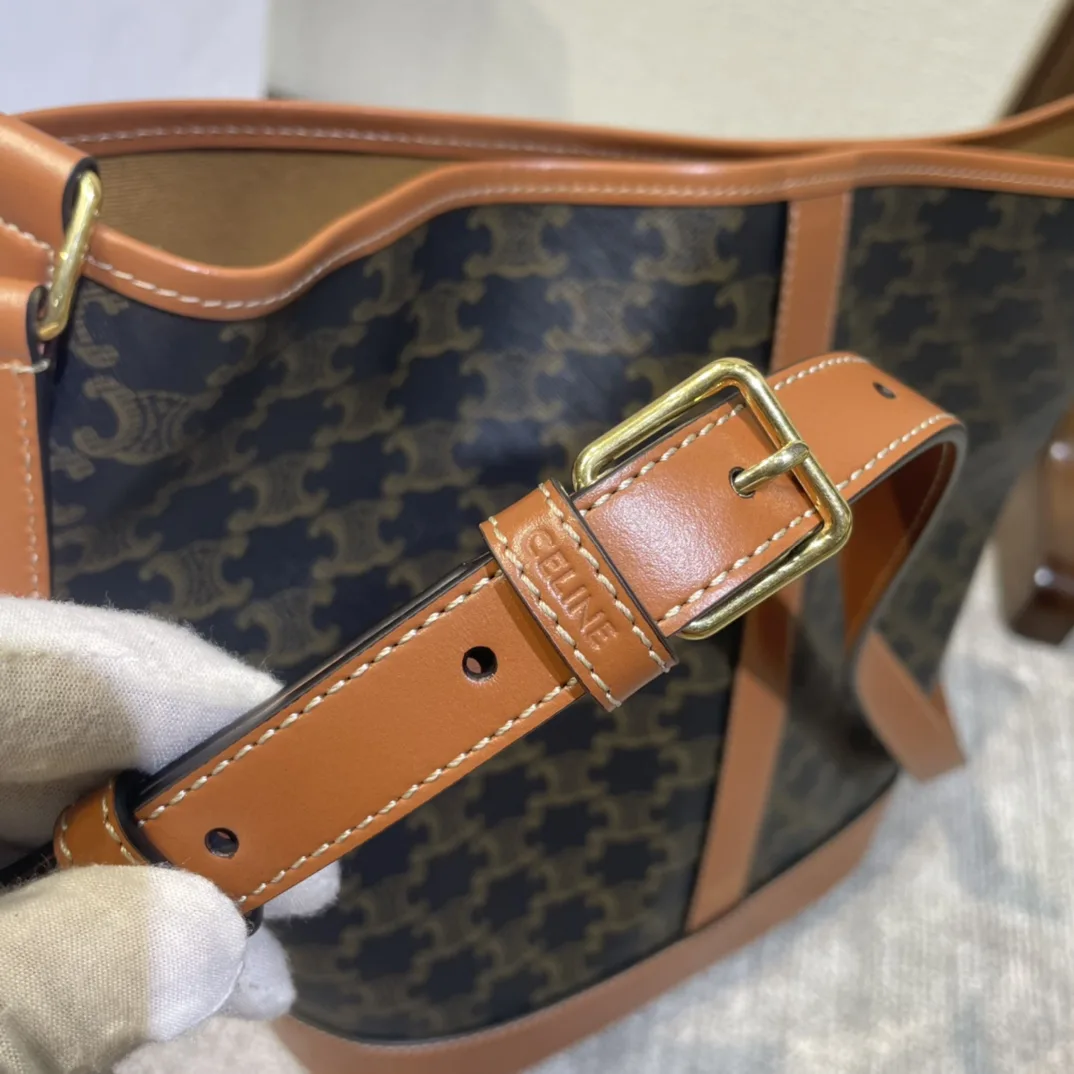 Celine Triomphe Canvas Folco Bucket Bag product photo from LabelPicks
