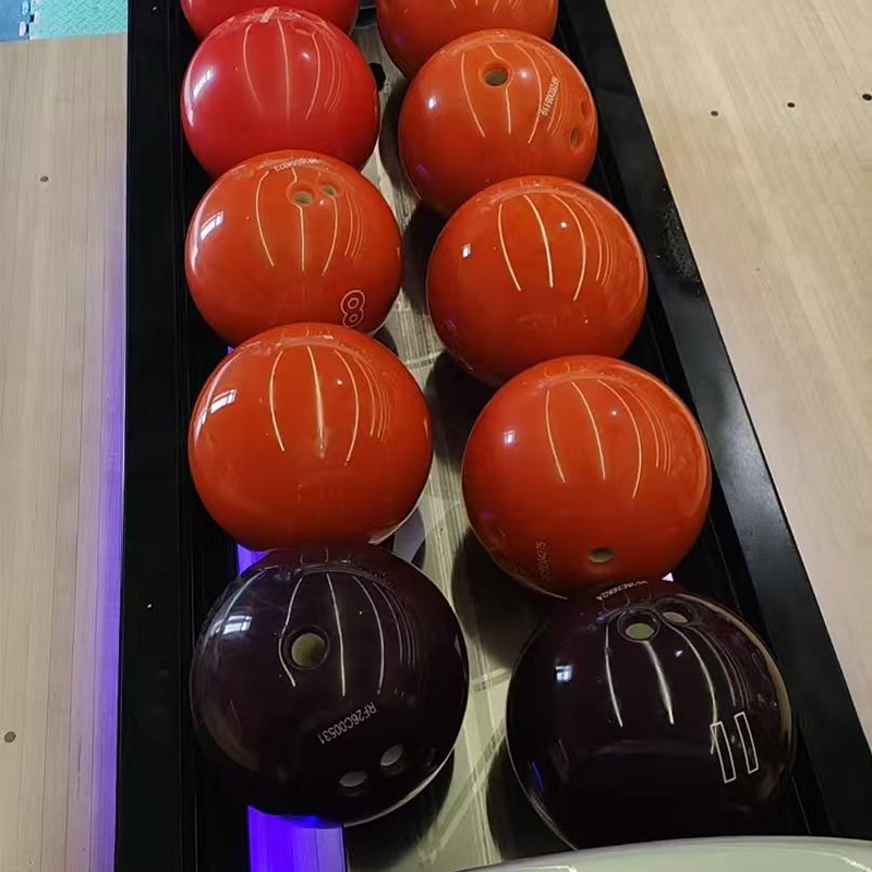 Bowling balls prepared for different players and entertainment sessions