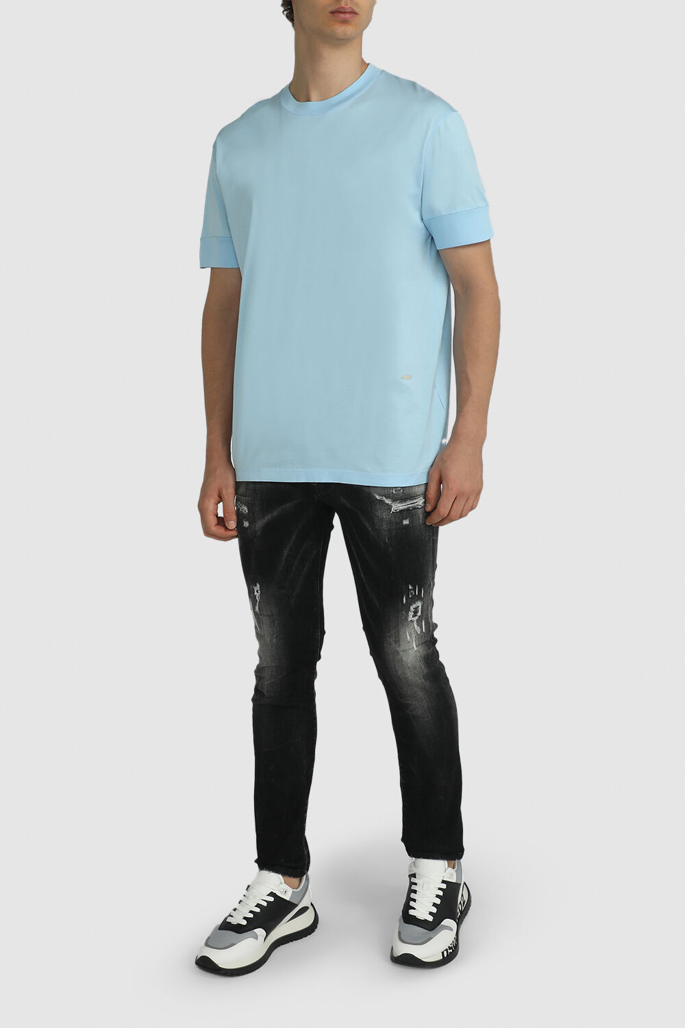 DSQUARED2 חולצת טי עם צווארון מעוגל