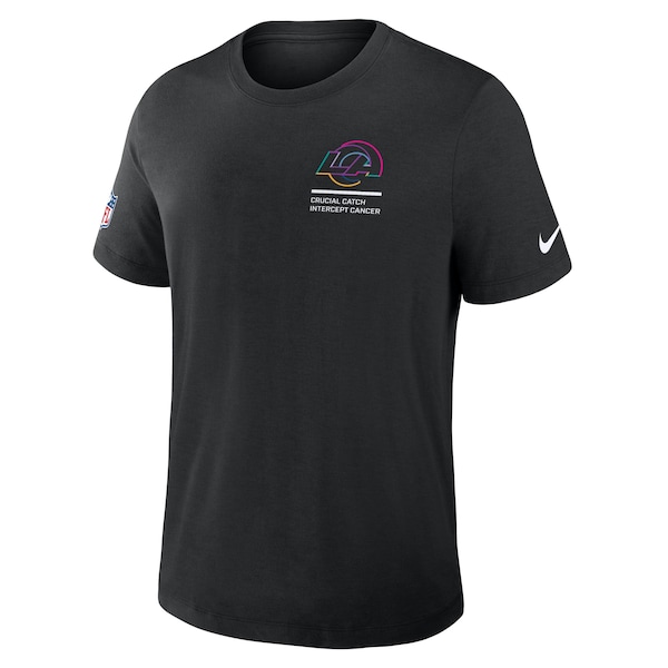 Los Angeles Rams Nike 2025 NFL Crucial Catch Tri-Blend Dri-FIT T-Shirt - Black